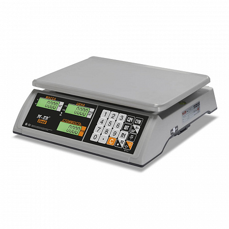 Весы торговые настольные MERTECH M-ER 327 AC "Ceed" LCD Белые