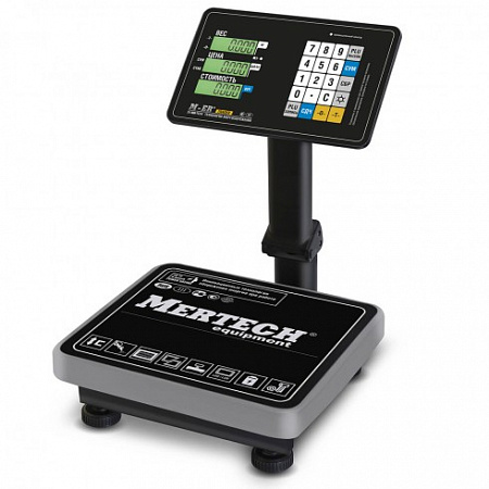 Весы торговые напольные MERTECH M-ER 333 ACPU с расч. стоимости LCD